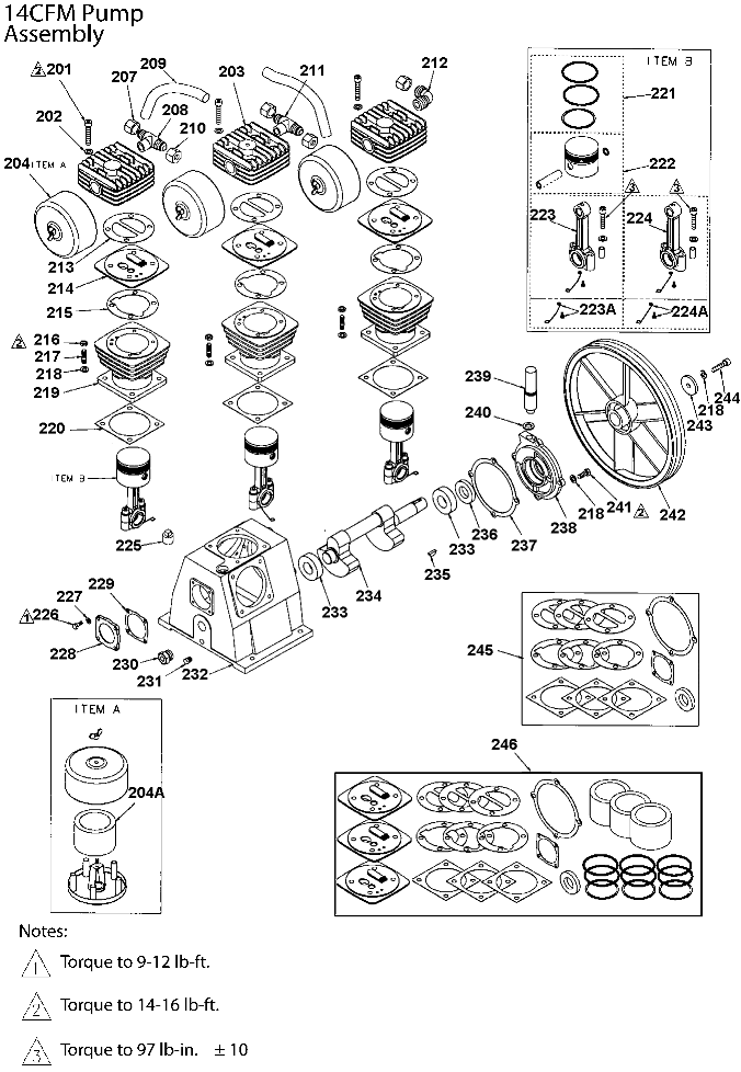 pump - 040-0348 Diagram and Parts List for PXCMLA4708065 Type 1 Porter Cable Compressor